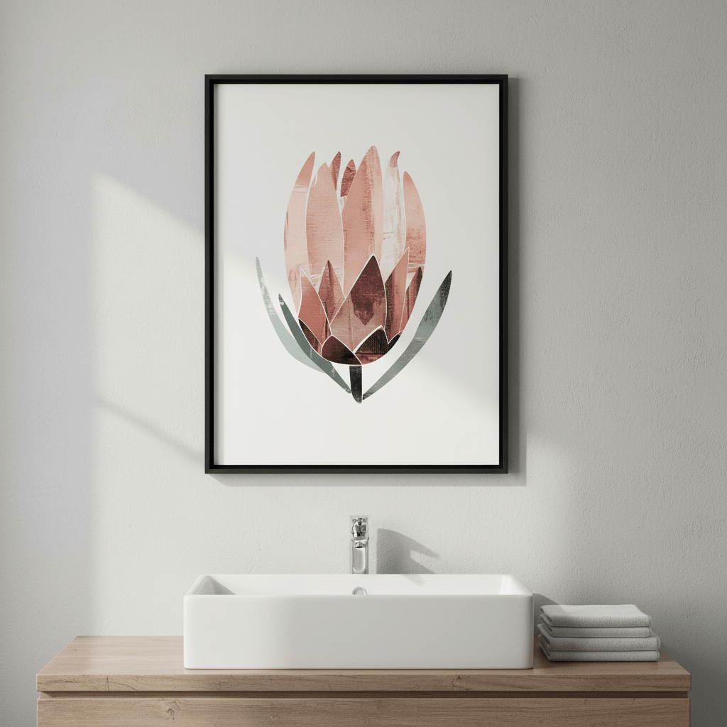Abstract Protea by Deer Muskeeter wall - art - picture - poster