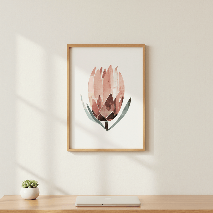 Abstract Protea by Deer Muskeeter wall - art - picture - poster