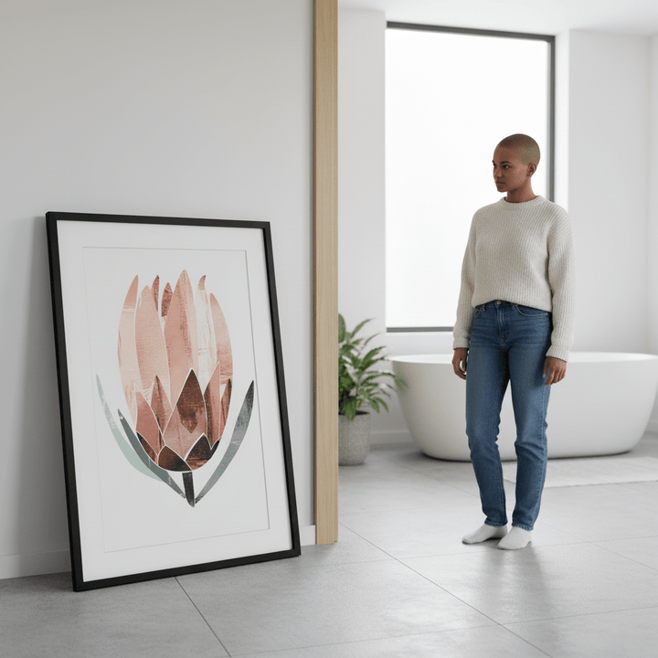 Abstract Protea by Deer Muskeeter wall - art - picture - poster