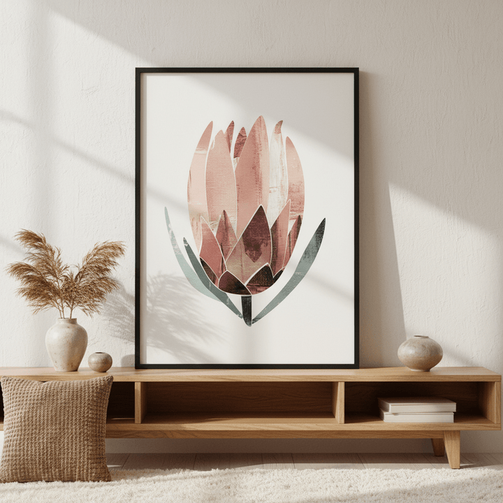 Abstract Protea by Deer Muskeeter wall - art - picture - poster