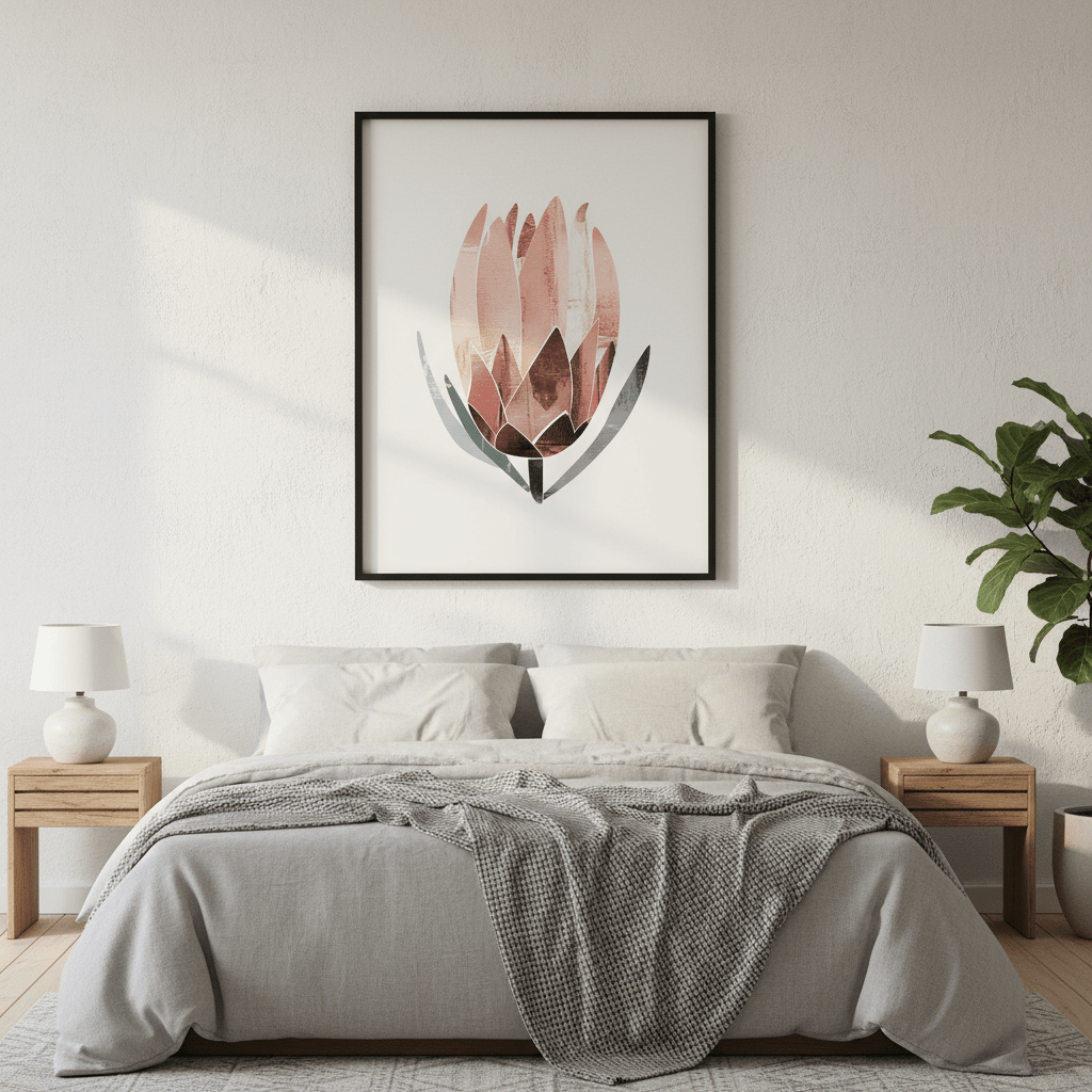 Abstract Protea by Deer Muskeeter wall - art - picture - poster