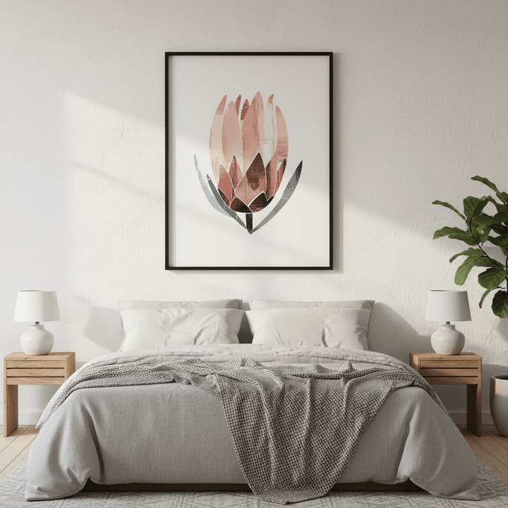 Abstract Protea by Deer Muskeeter wall - art - picture - poster