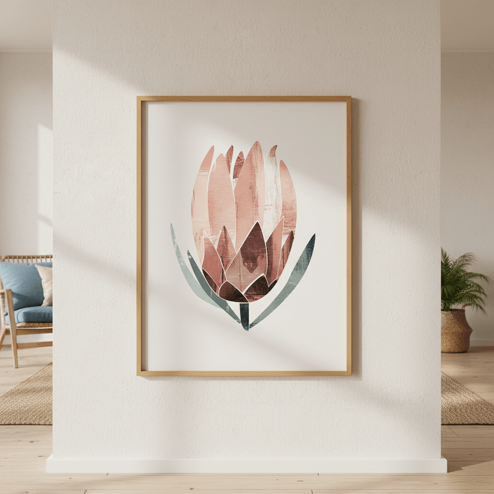 Abstract Protea by Deer Muskeeter wall - art - picture - poster
