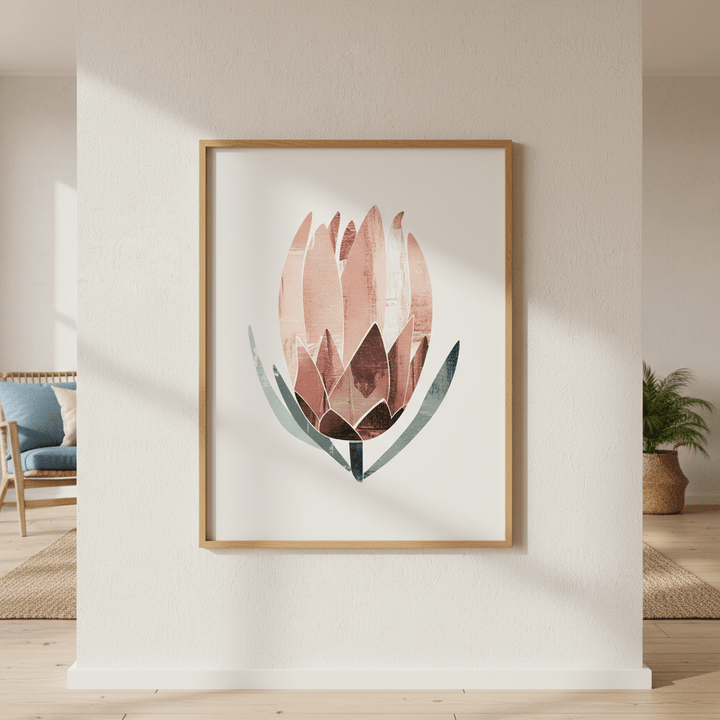 Abstract Protea by Deer Muskeeter wall - art - picture - poster