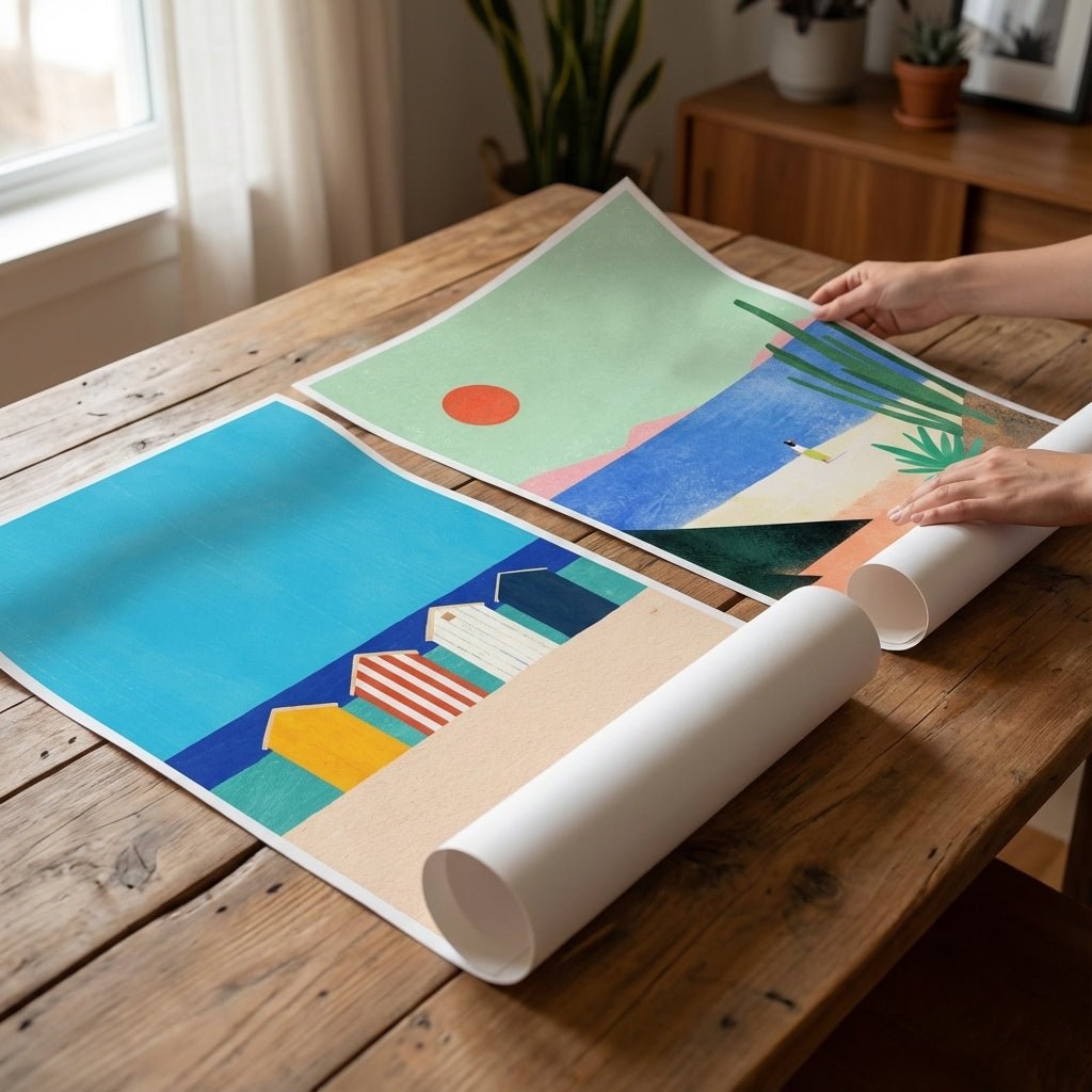 Abstract Set of 2 Beach Bliss by Henry Rivers wall - art - picture - poster
