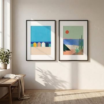 Abstract Set of 2 Beach Bliss by Henry Rivers wall - art - picture - poster