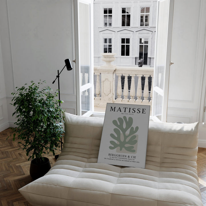 Abstract Wall Art White Green Coral Leaf by Henri Matisse - Style My Wall