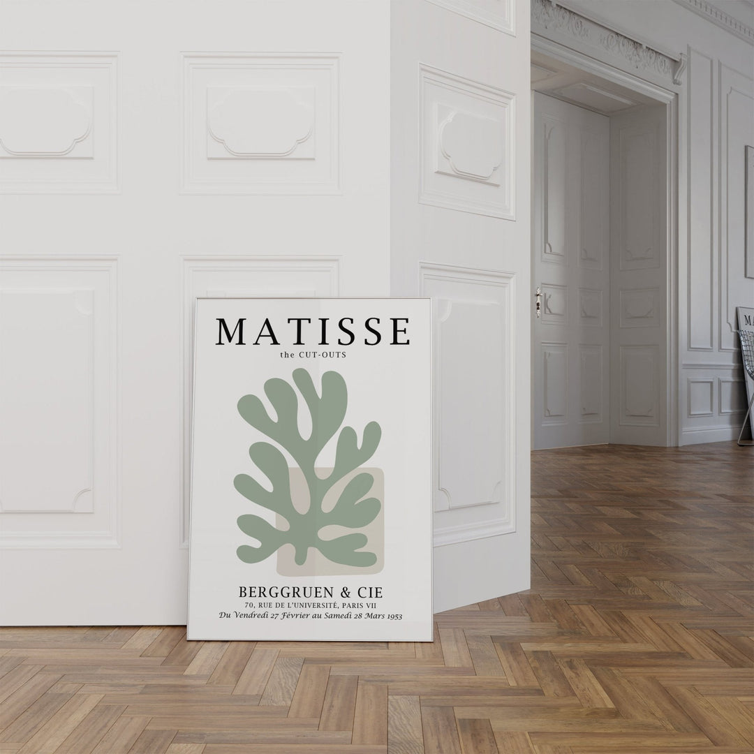 Abstract Wall Art White Green Coral Leaf by Henri Matisse - Style My Wall