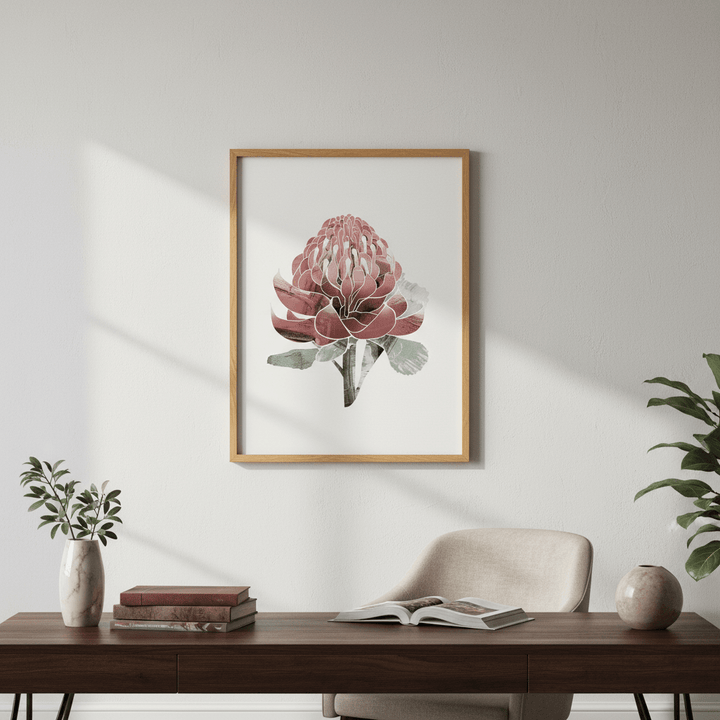 Abstract Waratah by Deer Muskeeter wall - art - picture - poster