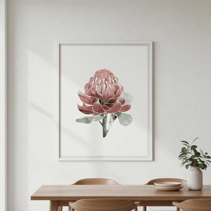 Abstract Waratah by Deer Muskeeter wall - art - picture - poster