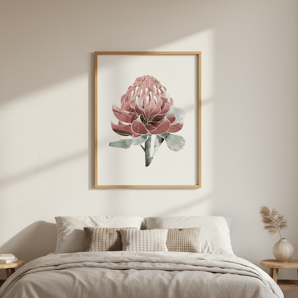 Abstract Waratah by Deer Muskeeter wall - art - picture - poster