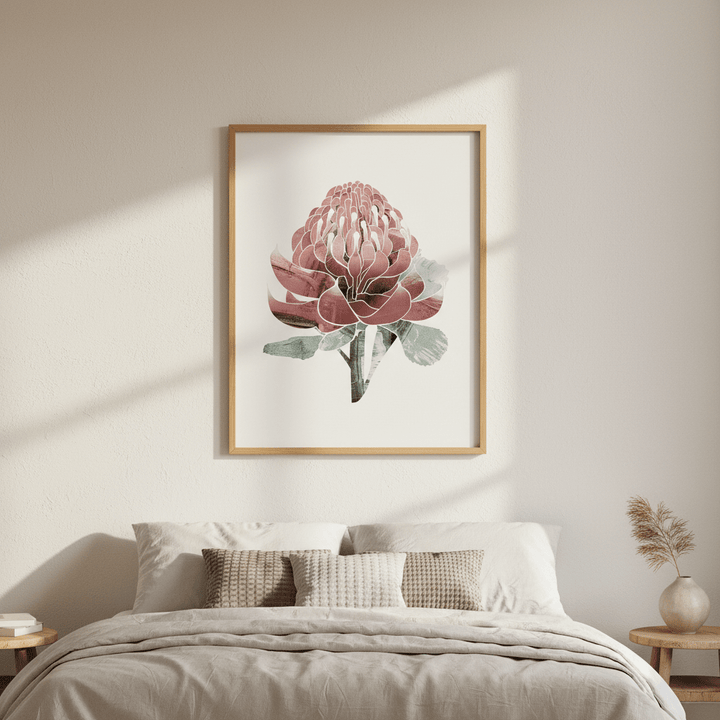 Abstract Waratah by Deer Muskeeter wall - art - picture - poster