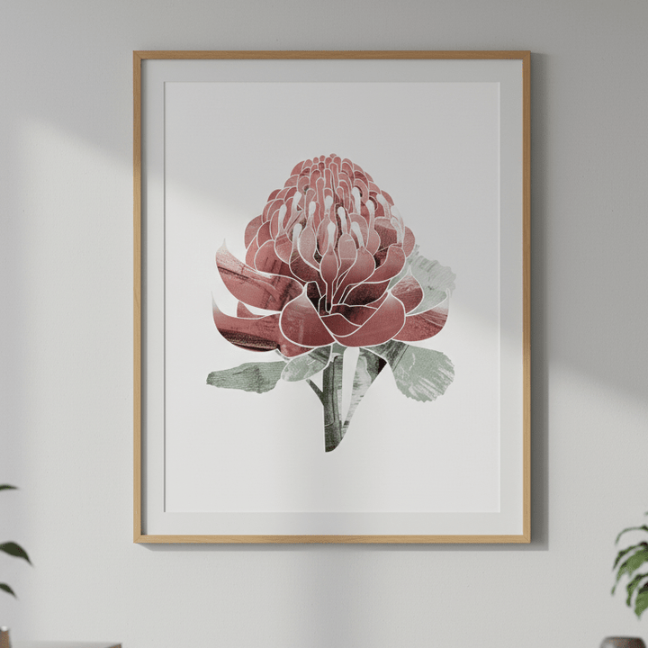 Abstract Waratah by Deer Muskeeter wall - art - picture - poster