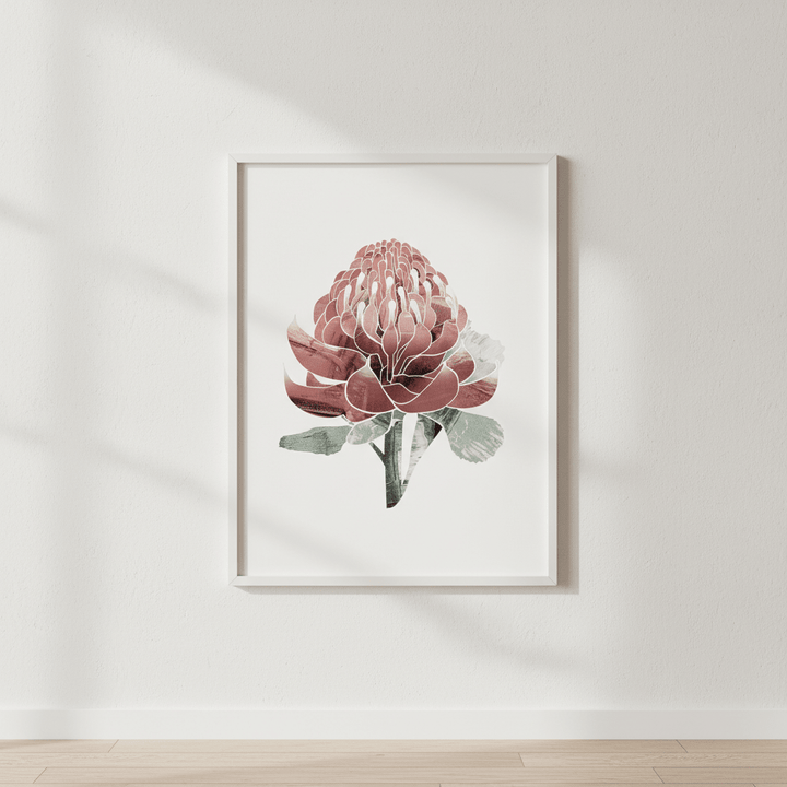 Abstract Waratah by Deer Muskeeter wall - art - picture - poster