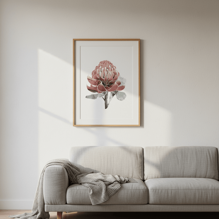 Abstract Waratah by Deer Muskeeter wall - art - picture - poster