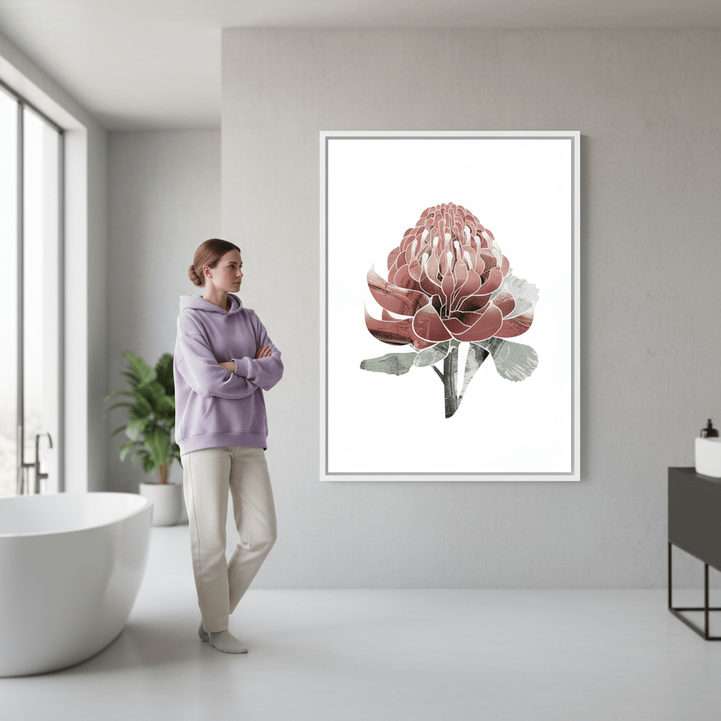 Abstract Waratah by Deer Muskeeter wall - art - picture - poster