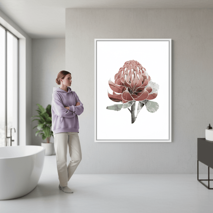 Abstract Waratah by Deer Muskeeter wall - art - picture - poster