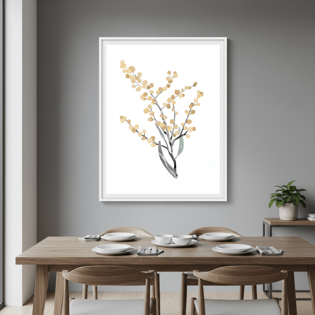 Abstract Wattle by Deer Muskeeter wall - art - picture - poster