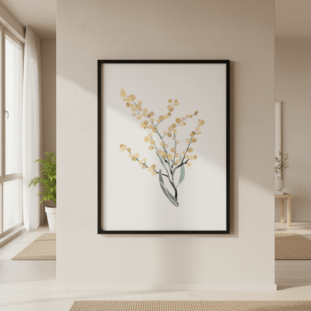 Abstract Wattle by Deer Muskeeter wall - art - picture - poster
