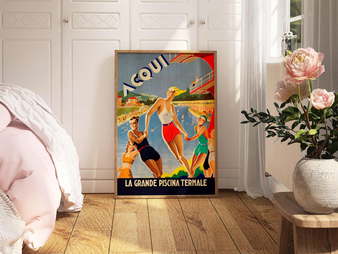 Acqui La Grande Piscina Vintage Wall Art wall - art - picture - poster