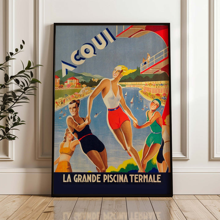 Acqui La Grande Piscina Vintage Wall Art wall - art - picture - poster