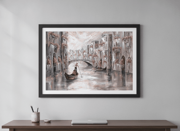 Contemporary wall art featured in a bright modern office workspace