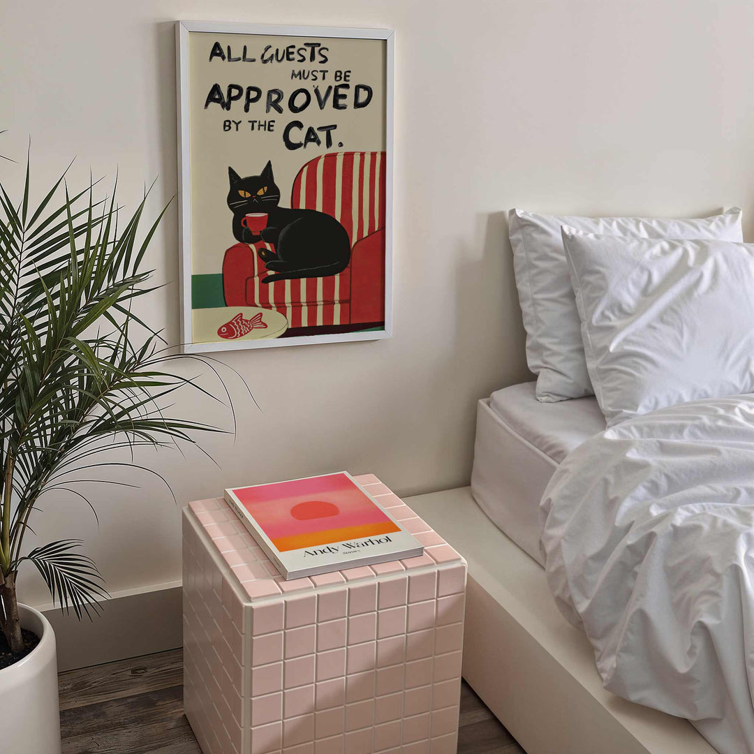 All Guests Must be Approved by the Cat Print wall - art - picture - poster