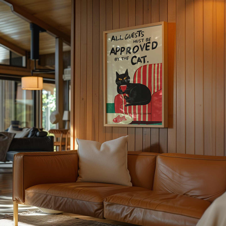 All Guests Must be Approved by the Cat Print wall - art - picture - poster