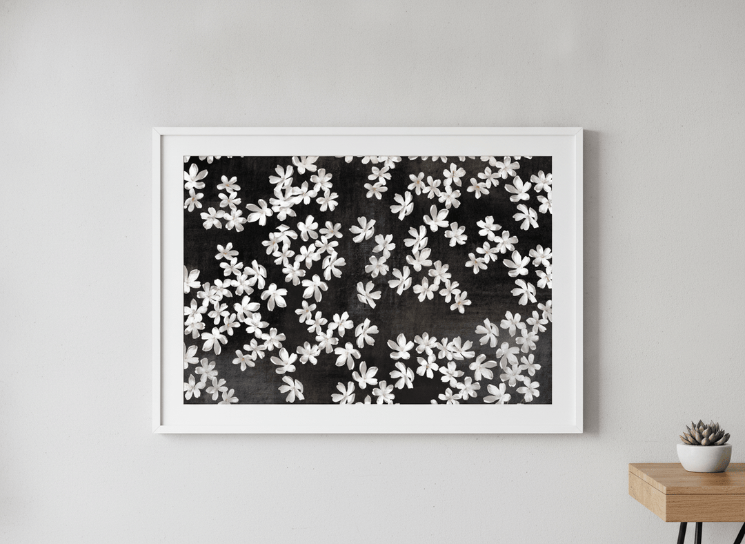 Contemporary wall art featured in a bright modern office workspace