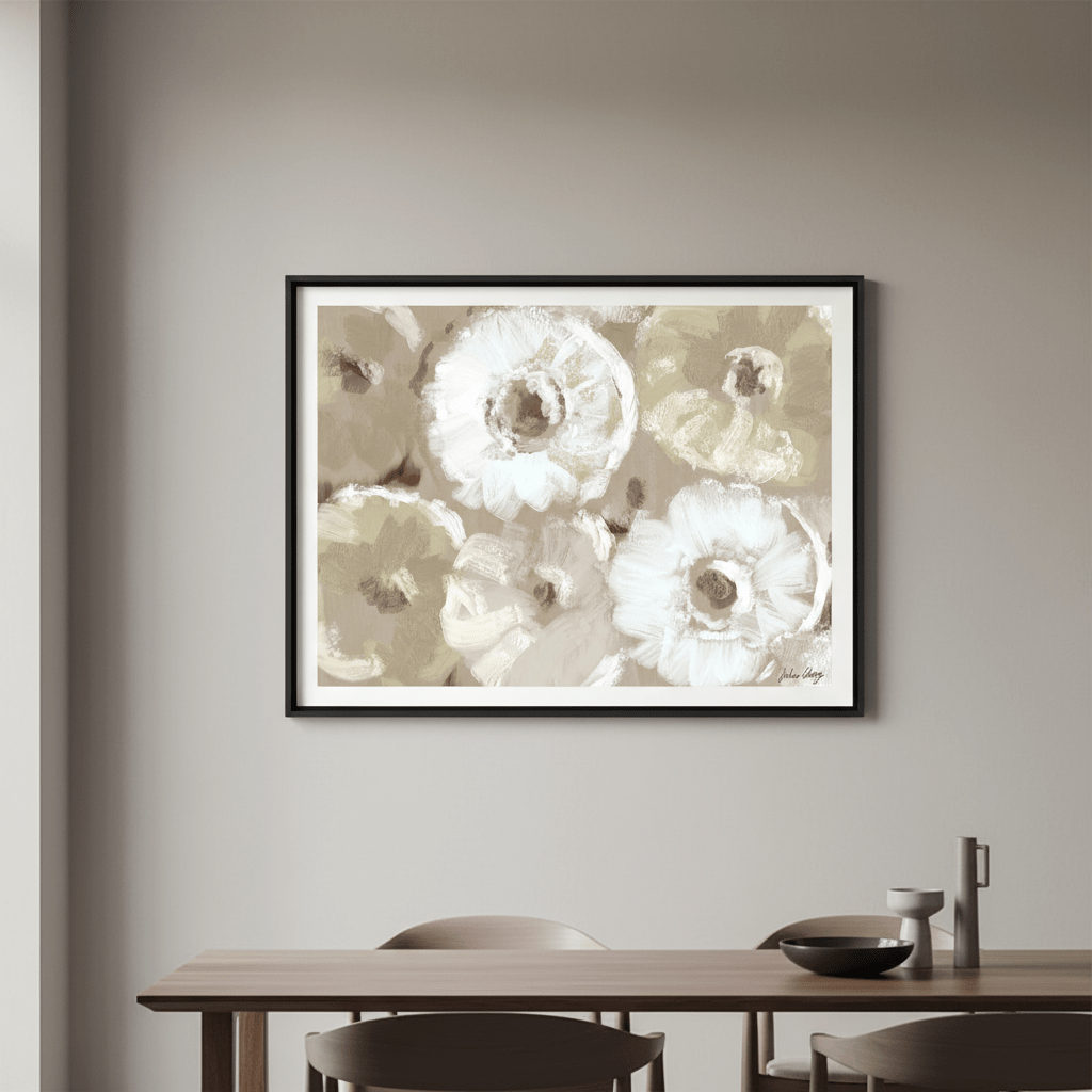 All Over White Flowers by Julia Cheney wall - art - picture - poster