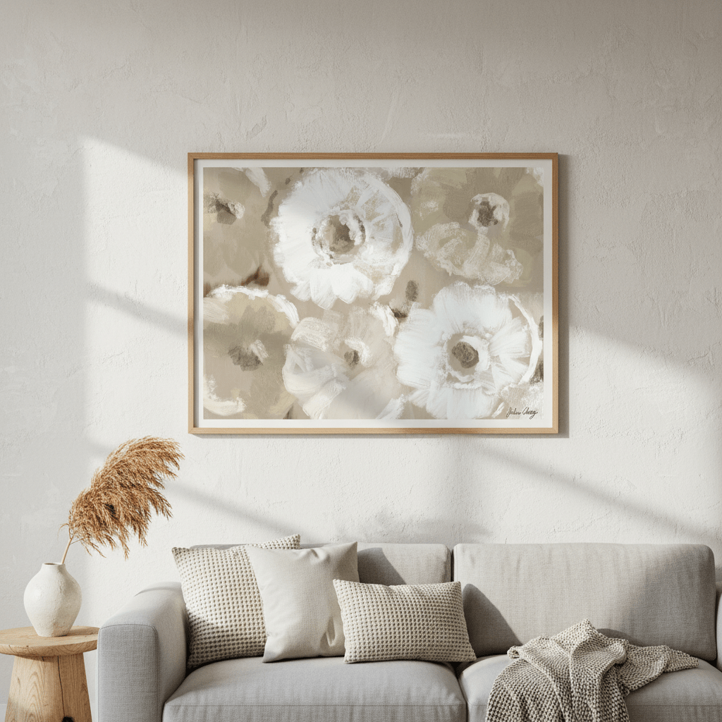 All Over White Flowers by Julia Cheney wall - art - picture - poster
