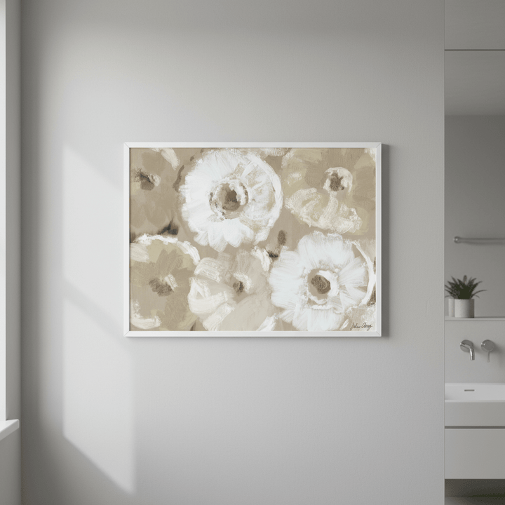 All Over White Flowers by Julia Cheney wall - art - picture - poster