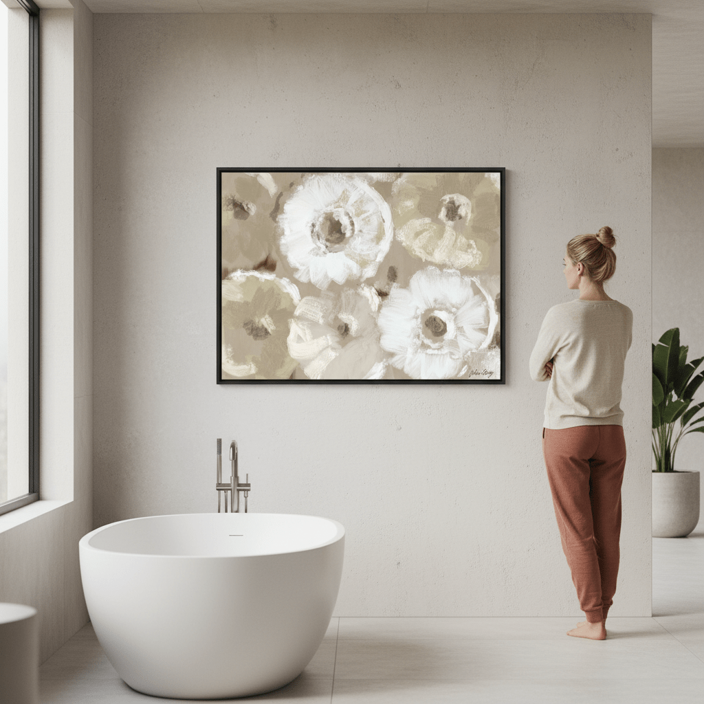 All Over White Flowers by Julia Cheney wall - art - picture - poster