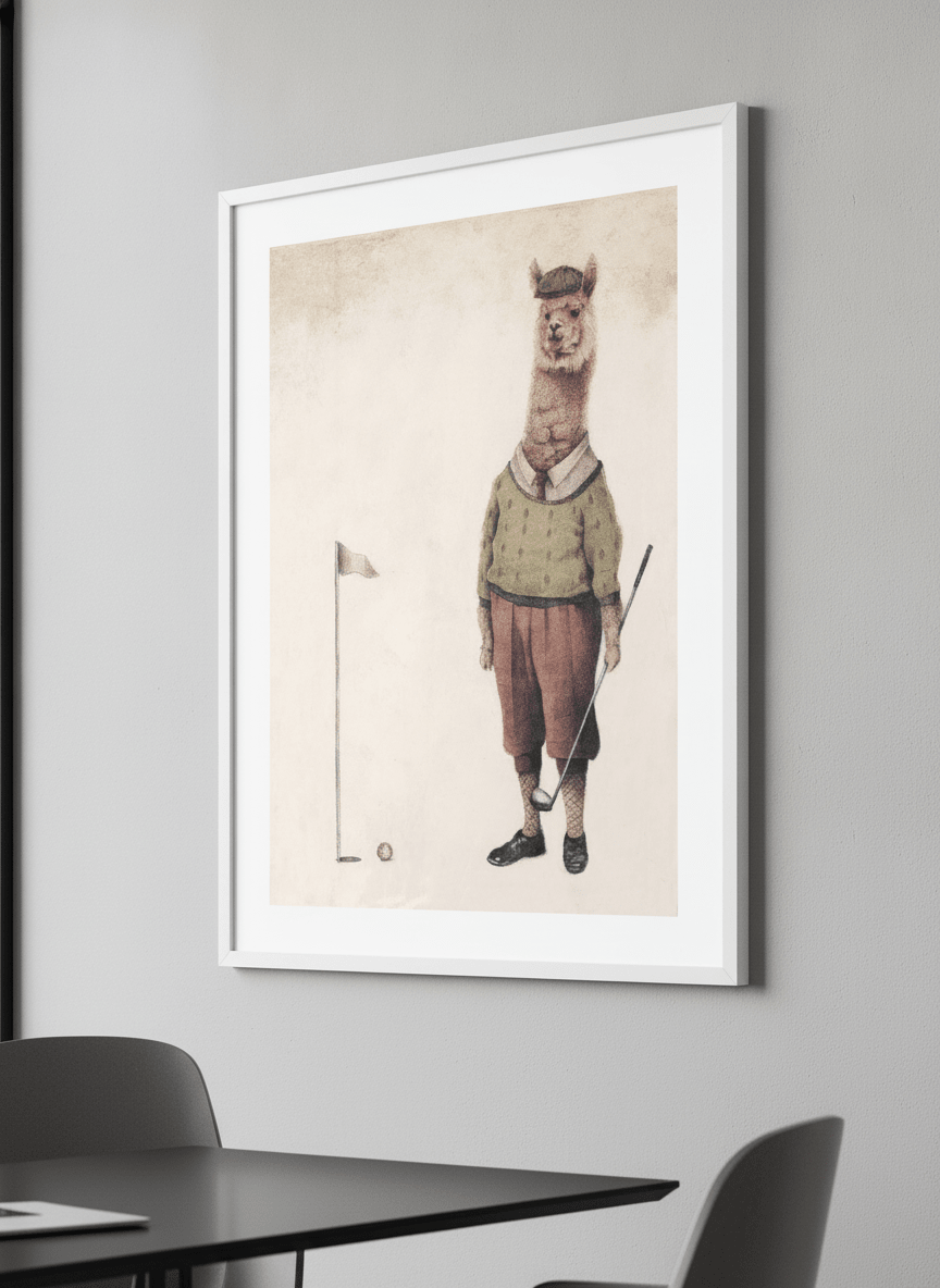 Contemporary wall art featured in a bright modern office workspace