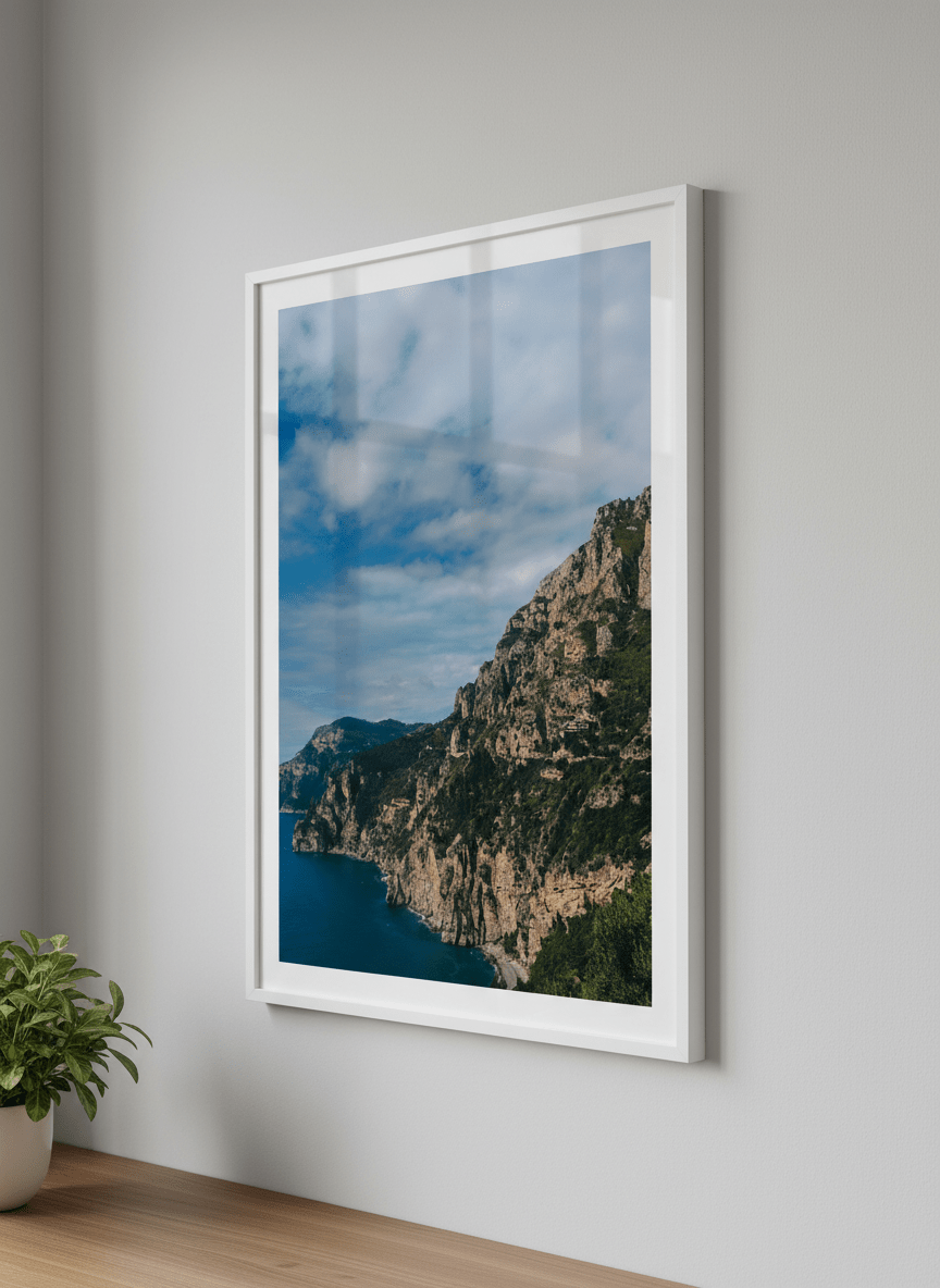 Contemporary wall art featured in a bright modern office workspace