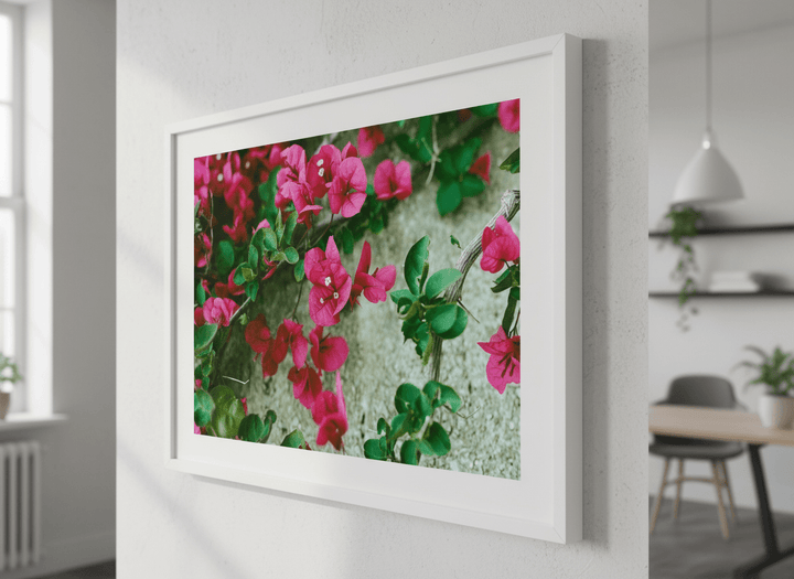 Contemporary wall art featured in a bright modern office workspace
