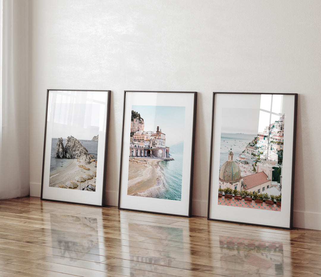 Amalfi Coast Trio Coastal Wall Art