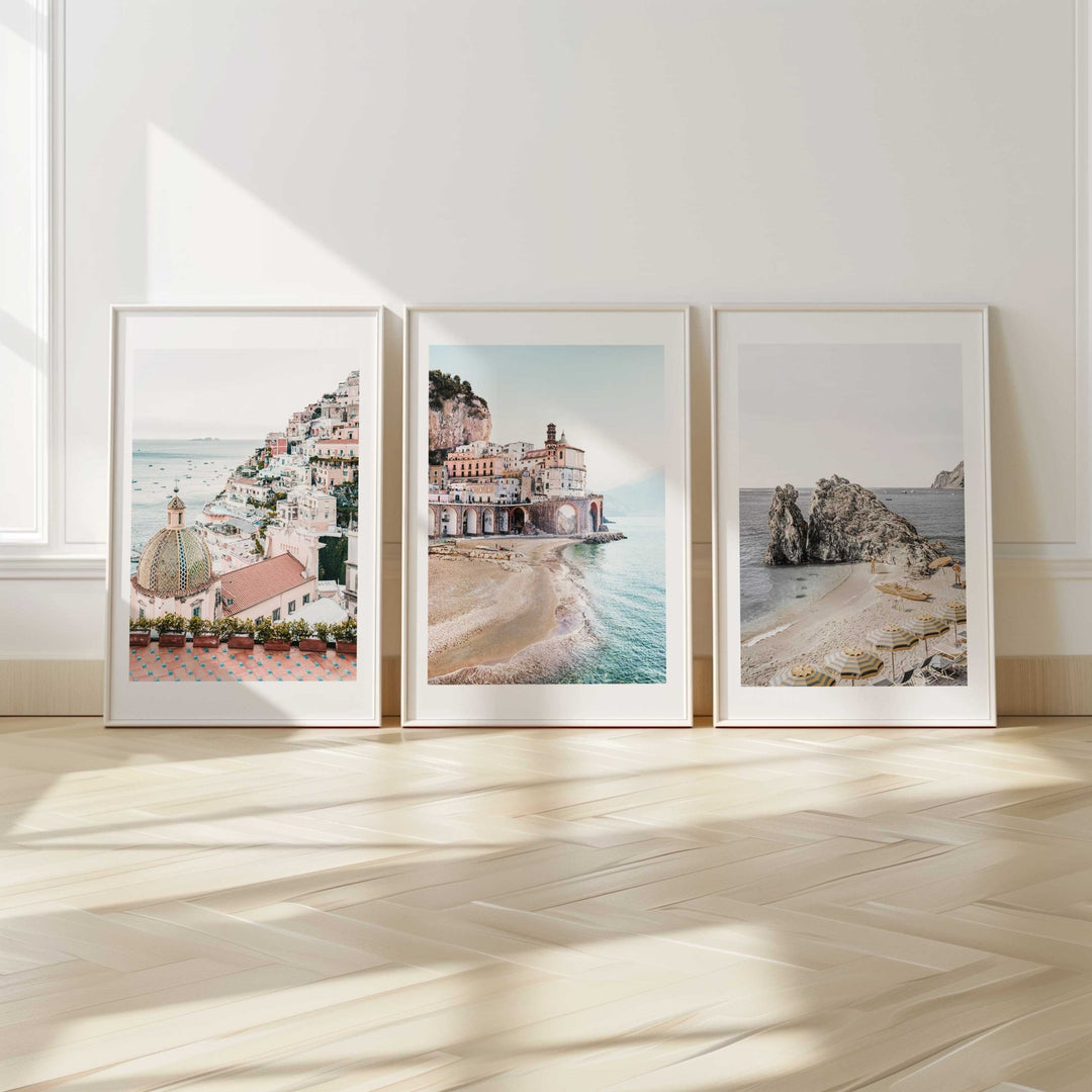 Amalfi Coast Trio Coastal Wall Art - Style My Wall