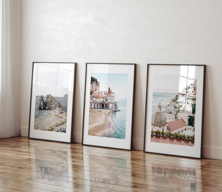 Amalfi Coast Trio Coastal Wall Art - Style My Wall