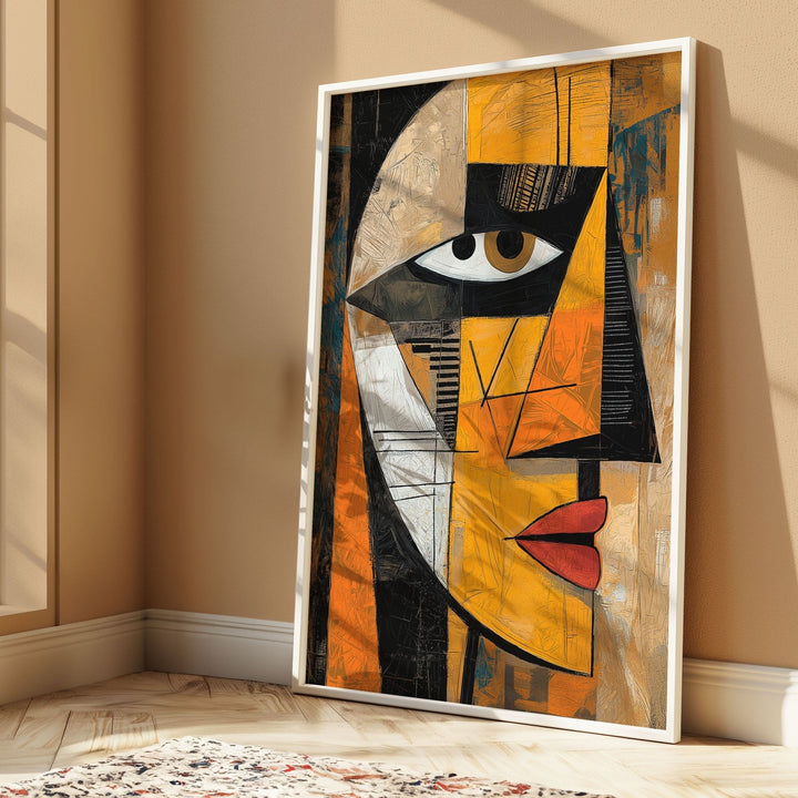 Amber Glance Wall Art Cubism Piece - Style My Wall
