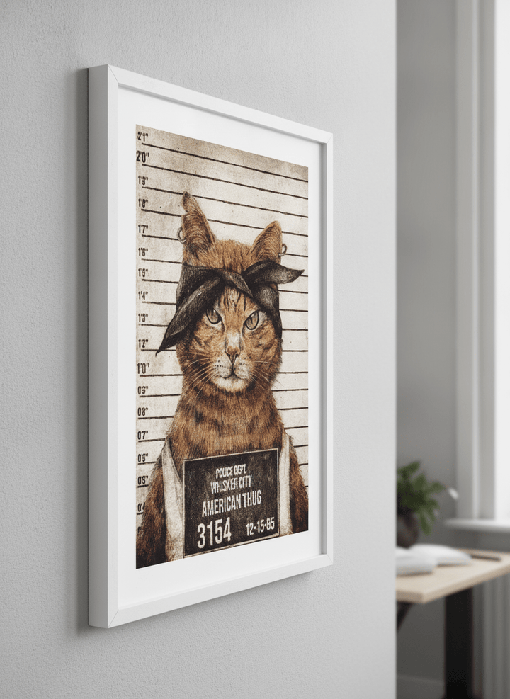Contemporary wall art featured in a bright modern office workspace
