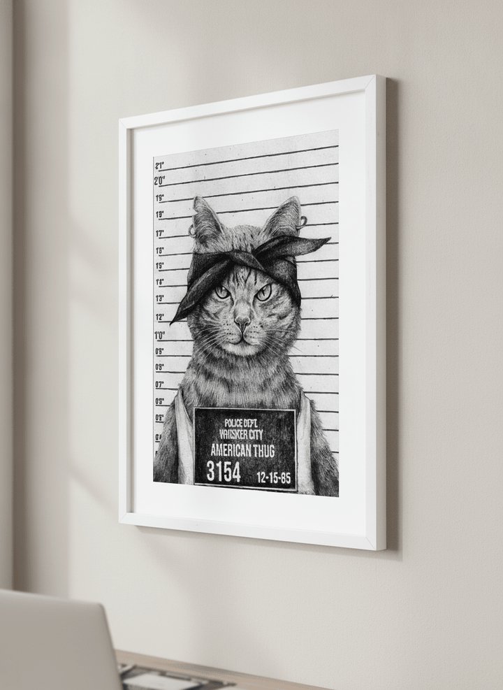 Contemporary wall art featured in a bright modern office workspace