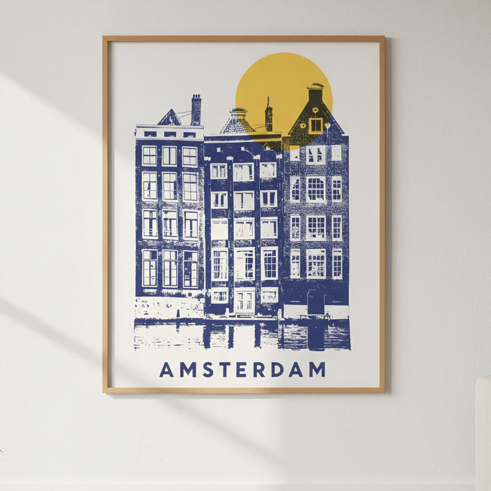 Amsterdam by Florent Bodart wall - art - picture - poster