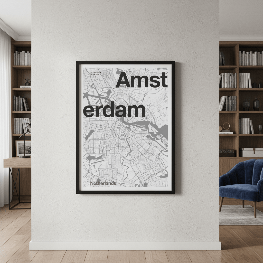Amsterdam Map by Florent Bodart wall - art - picture - poster