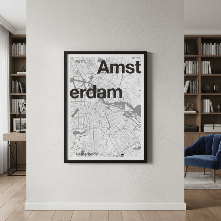 Amsterdam Map by Florent Bodart wall - art - picture - poster