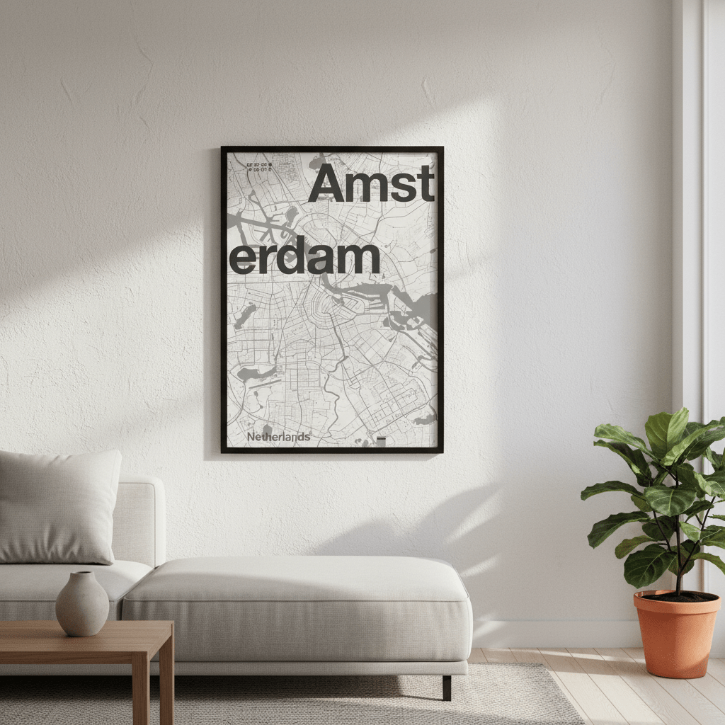 Amsterdam Map by Florent Bodart wall - art - picture - poster