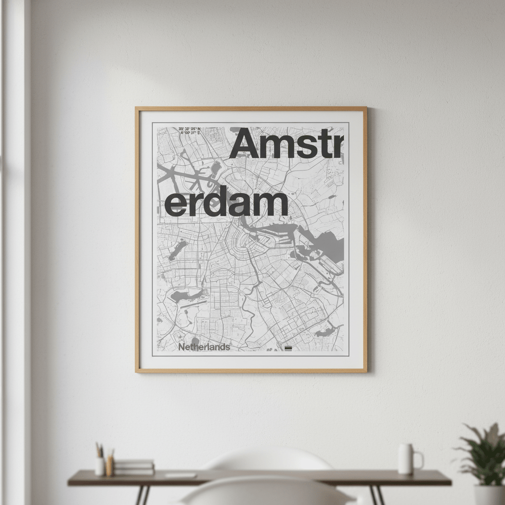 Amsterdam Map by Florent Bodart wall - art - picture - poster