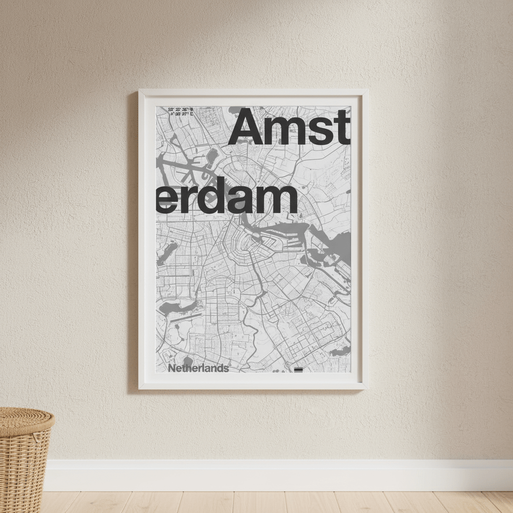 Amsterdam Map by Florent Bodart wall - art - picture - poster