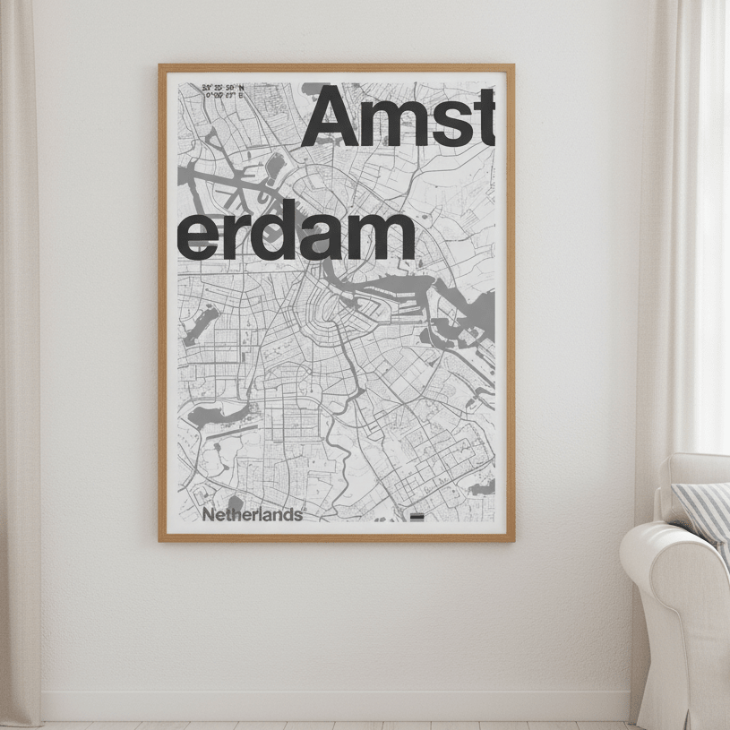 Amsterdam Map by Florent Bodart wall - art - picture - poster