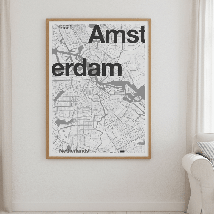 Amsterdam Map by Florent Bodart wall - art - picture - poster